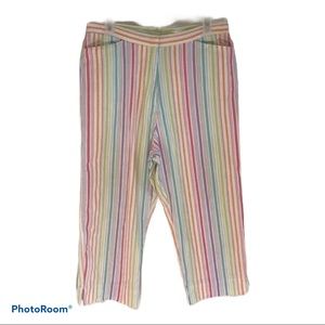 Colorful rainbow high waist capri pants. Size 12